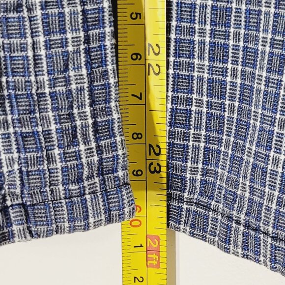 Tag Trend Vintage Women's Blue Checkered Sleeveless Button Down Vest Top Medium - Picture 9 of 11
